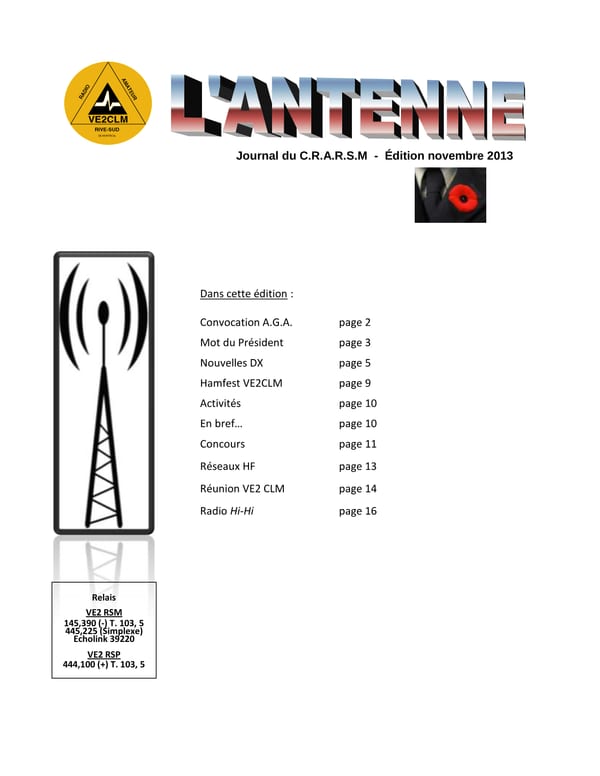 L'Antenne - novembre 2013
