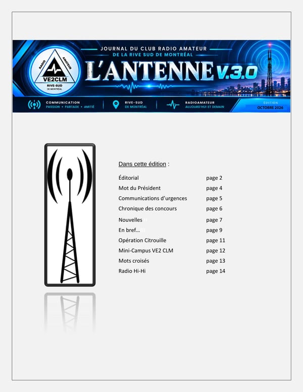 L'Antenne, octobre 2026